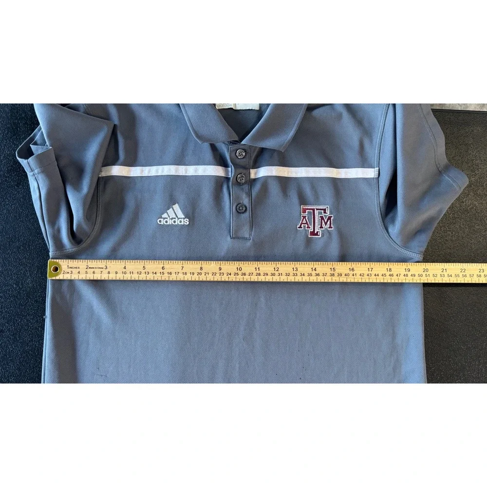 Adidas Texas A&M Aggies Mens Medium Grey Short Sleeve Performance Polo Shirt
